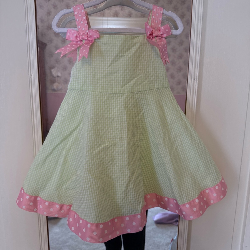Bonnie Baby Green and Pink Checkered Dress